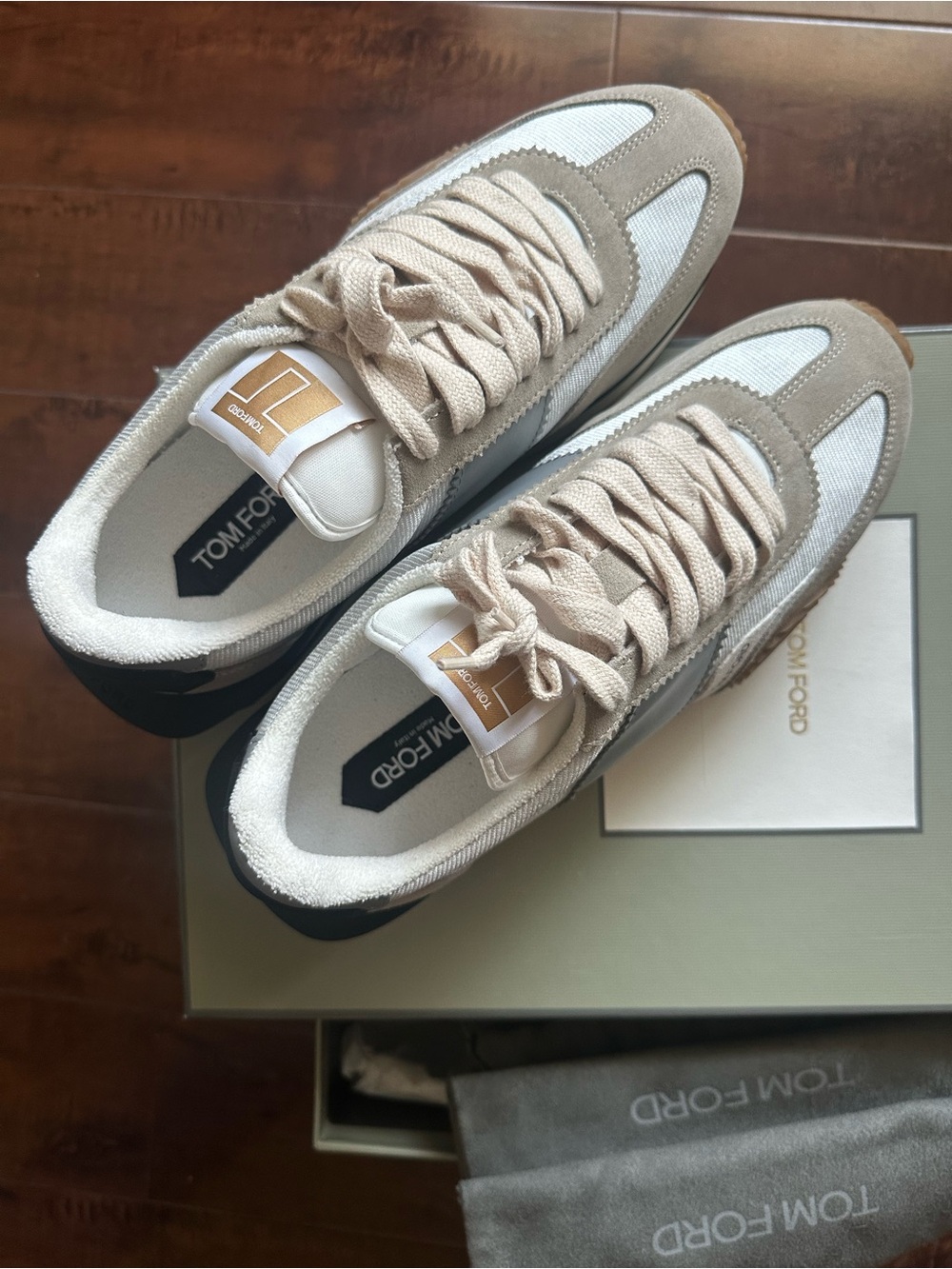 Brand New Tom Ford James Silver Sneakers